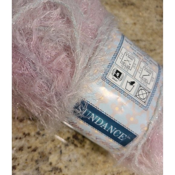 Sundance Glam 'n Glitz Yarn, Blue Moon Pink lot of 2 new & used - Picture 3 of 7